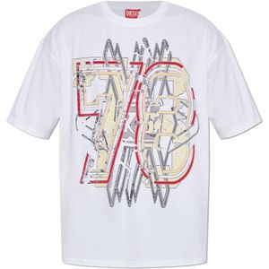 Diesel, Heren, Tops, Wit, Maat: L Katoen,