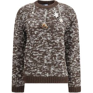 Prada, Dames, Truien, Bruin, Maat: XS Wol,