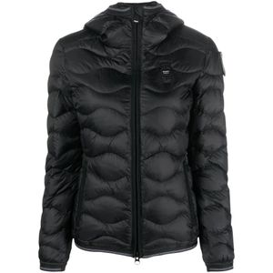 Blauer, Dames, Jassen, Zwart, Maat: L Leer,