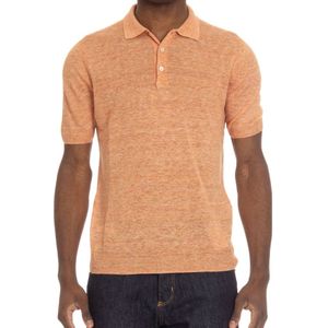 Gran Sasso, Heren, Tops, Oranje, Maat: L Linnen,