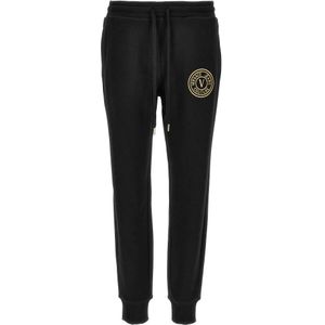 Versace Jeans Couture, Dames, Broeken, Zwart, Maat: L