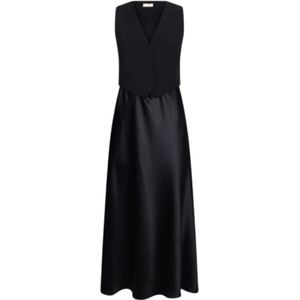 Liu Jo, Dames, Jurken, Zwart, Maat: XS Satijn,