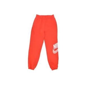Nike Dance Fleece Oversized Broek - Lichtgewicht Sportkleding , Red , Dames , Maat: M
