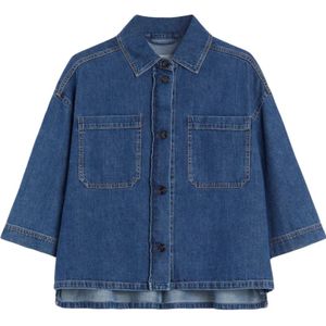 Weekend Max Mara, Dames, Blouses & Shirts, Blauw, Maat: 2XS Polyamide,