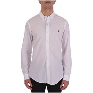 POLO Ralph Lauren Custom Fit Overhemd met Stretch White