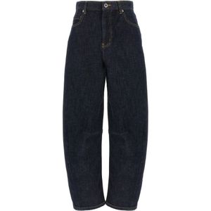 Self Portrait - Indigo Barrel Leg Jeans - Blauw - Dames