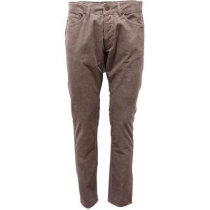 Michael Coal, Heren, Broeken, Bruin, Maat: W35 Velours,