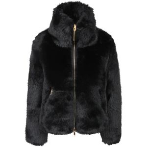 Moose Knuckles, Dames, Jassen, Zwart, Maat: S Poliester,