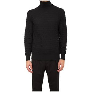 Emporio Armani, Heren, Truien, Zwart, Maat: 2XL Wol,