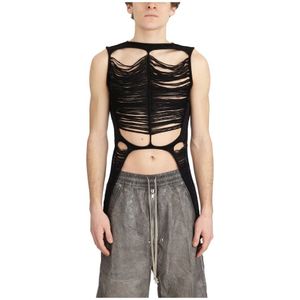 Rick Owens, Heren, Tops, Zwart, Maat: L Wol,