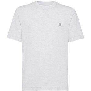 Brunello Cucinelli, Heren, Tops, Grijs, Maat: XL Katoen,