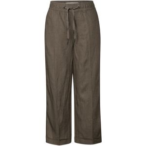 Street One Linnen damesbroek in cargo-look, Pale Mud Green, 38W / 28L