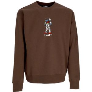 Huf, Heren, Sweatshirts & Hoodies, Bruin, Maat: XL Katoen,