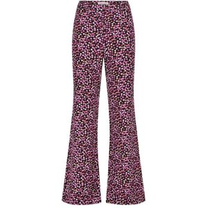 Fabienne Chapot - Roze Bloemen Straight-Leg Broek - Dames - Polyester