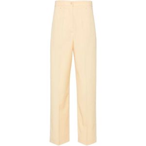 Fabiana Filippi, Dames, Broeken, Beige, Maat: M Viscose,