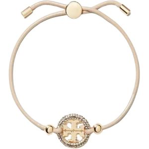 Tory Burch, Dames, Accessoires, Geel, Maat: ONE Size Leer,