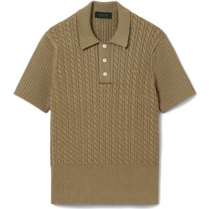 Lacoste, Heren, Tops, Bruin, Maat: L