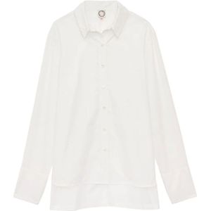 Ines de la Fressange Paris, Dames, Blouses & Shirts, Wit, Maat: 2XS Katoen,