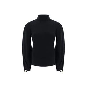 Chloé Wollen Trui met Uitgesneden Detail , Black , Dames , Maat: L