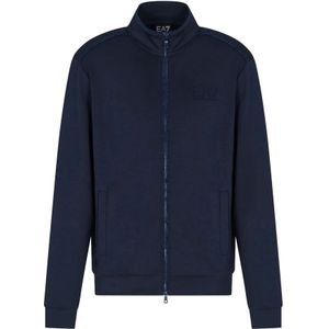 Emporio Armani Ea7, Heren, Sweatshirts & Hoodies, Blauw, Maat: L Modal,