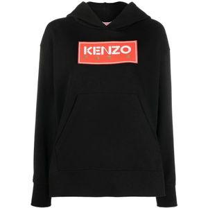 Kenzo, Dames, Sweatshirts & Hoodies, Zwart, Maat: M Katoen,