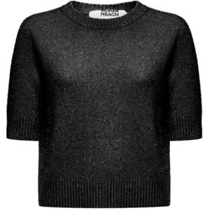 Silvian Heach, Dames, Tops, Zwart, Maat: XS Leer,