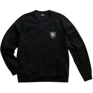 Blauer, Heren, Sweatshirts & Hoodies, Zwart, Maat: S