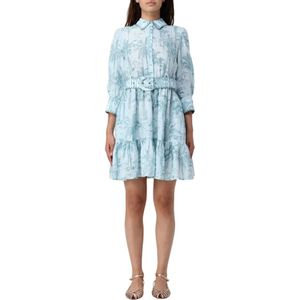 MC2 Saint Barth, Dames, Jurken, Blauw, Maat: L Katoen,