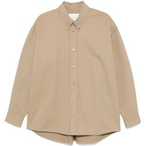 Studio Nicholson, Heren, Overhemden, Bruin, Maat: S