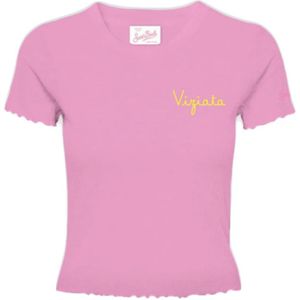 MC2 Saint Barth, Dames, Tops, Roze, Maat: S Katoen,