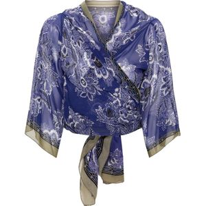 Etro, Dames, Blouses & Shirts, Blauw, Maat: L Zijde,