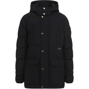 Moose Knuckles, Heren, Jassen, Zwart, Maat: M Katoen,