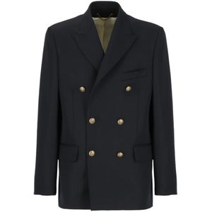 Golden Goose, Heren, Jassen, Blauw, Maat: M Wol,