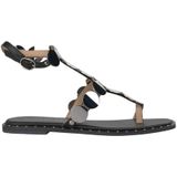 Teenslippers - Effen - Glad Leer - Platte Hak