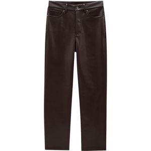 Anine Bing, Dames, Broeken, Bruin, Maat: W29 Leer,