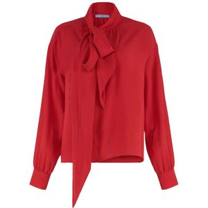 Prada, Dames, Blouses & Shirts, Rood, Maat: S