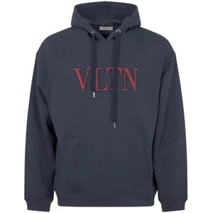Valentino, Heren, Sweatshirts & Hoodies, Blauw, Maat: XL Katoen,