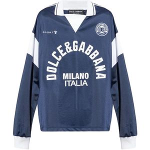 Dolce & Gabbana, Heren, Tops, Blauw, Maat: M Katoen,