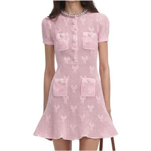 Self Portrait, Dames, Jurken, Roze, Maat: M Katoen,