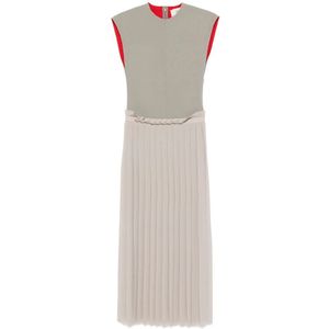 Ami Paris, Dames, Jurken, Grijs, Maat: S Poliester,