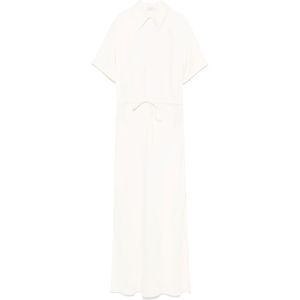 Brunello Cucinelli, Dames, Jurken, Beige, Maat: S Linnen,