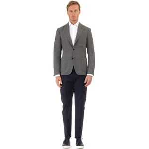 Lardini, Heren, Pakken, Blauw, Maat: M Wol,