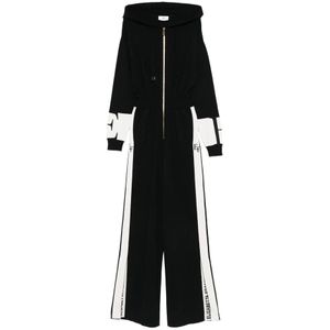 Elisabetta Franchi, Dames, Jumpsuits & Playsuits, Zwart, Maat: M Viscose,