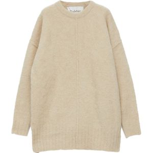 Rodebjer, Dames, Truien, Beige, Maat: S Nylon,