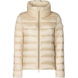 Save The Duck, Dames, Jassen, Beige, Maat: XS Leer,