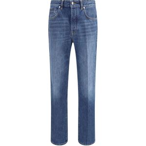 Givenchy - Jeans - Blauw - Straight Fit Katoenen Jeans