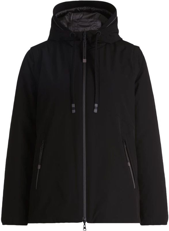 Betty Barclay - Omkeerbare Jas - Zwart - Dames - Leer - Capuchon