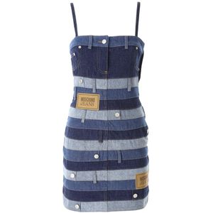 Moschino, Dames, Jurken, Veelkleurig, Maat: S Denim,