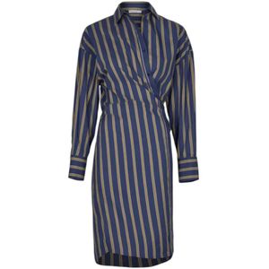 Mare Di Latte, Dames, Jurken, Blauw, Maat: L Katoen,