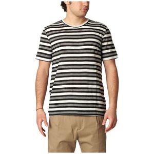 Paolo Pecora, Heren, Tops, Zwart, Maat: XL Linnen,